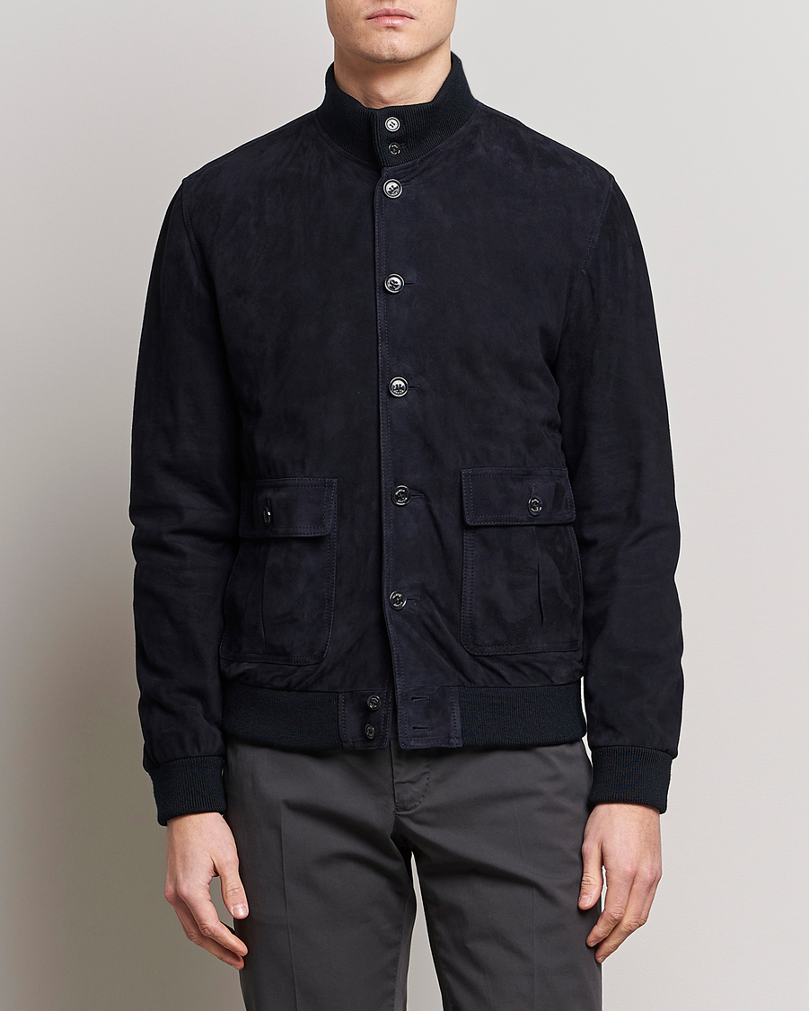 Mies | Takit | Valstar | Valstarino Suede Jacket Navy
