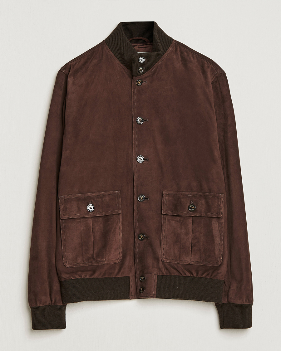 Mies | Takit | Valstar | Valstarino Suede Jacket Dark Brown