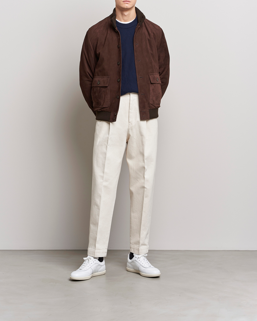 Mies | Takit | Valstar | Valstarino Suede Jacket Dark Brown