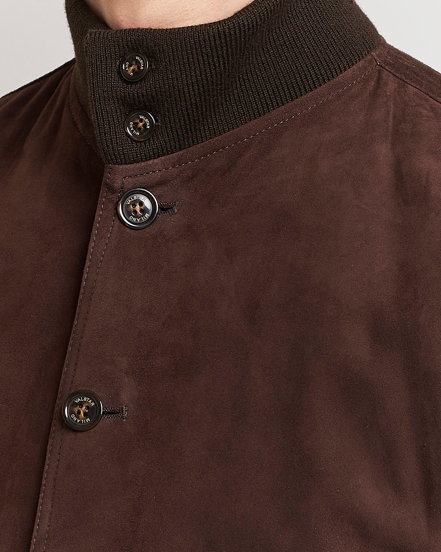 Mies | Takit | Valstar | Valstarino Suede Jacket Dark Brown