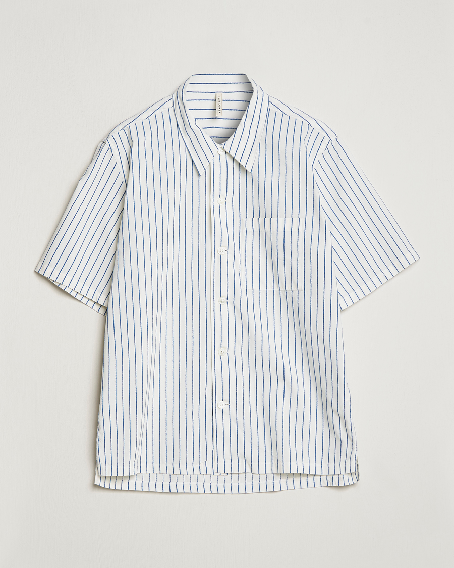 Mies | Kauluspaidat | Sunflower | Spacey Striped Camp Shirt Blue/White