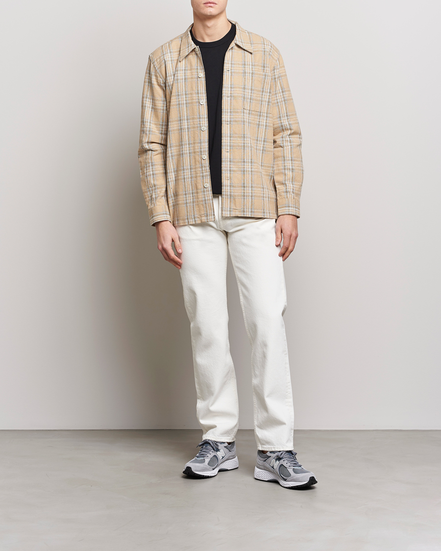 Mies | Kauluspaidat | Sunflower | Spacey Long Sleeve Shirt Khaki Check