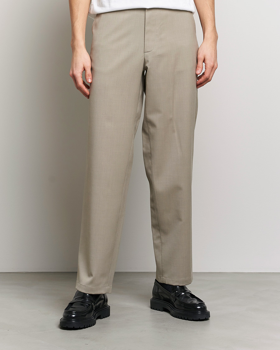 Mies |  | Sunflower | Soft Wool Trousers Khaki