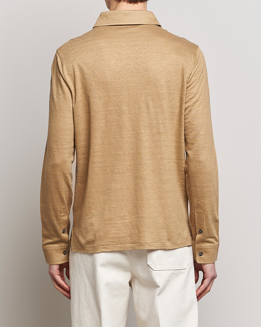 Mies | Puserot | Ralph Lauren Purple Label | Linen Jersey Popover Icon Khaki