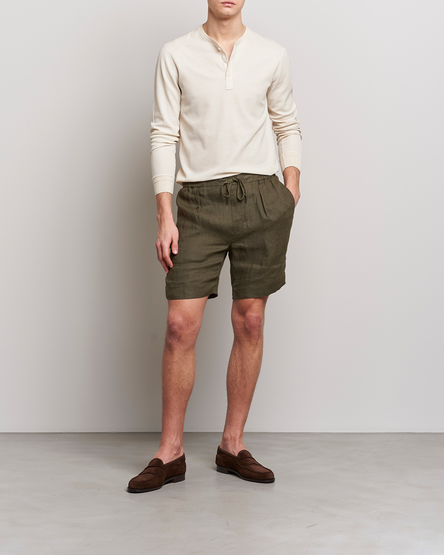 Mies | Puserot | Ralph Lauren Purple Label | Cotton/Silk Henley Cream