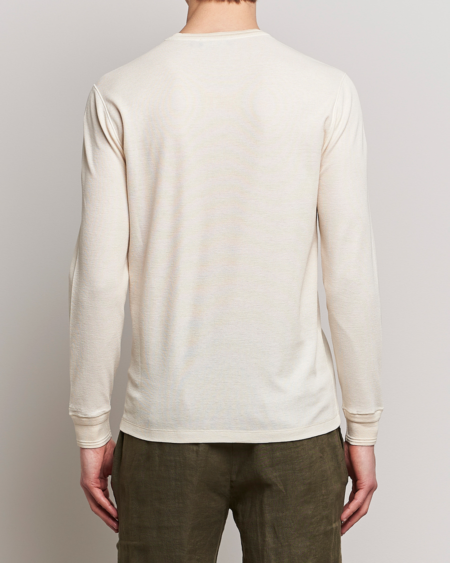 Mies | Puserot | Ralph Lauren Purple Label | Cotton/Silk Henley Cream