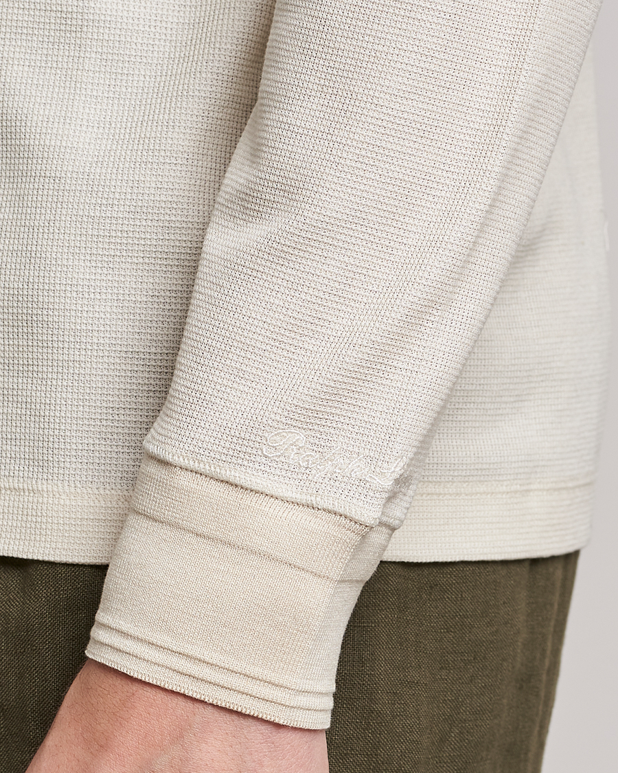 Mies | Puserot | Ralph Lauren Purple Label | Cotton/Silk Henley Cream