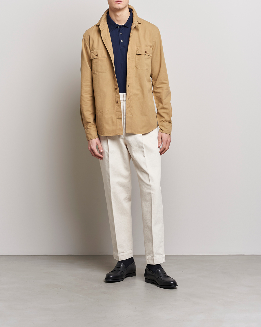 Mies | Kauluspaidat | Ralph Lauren Purple Label | Cotton Explorer Shirt Khaki
