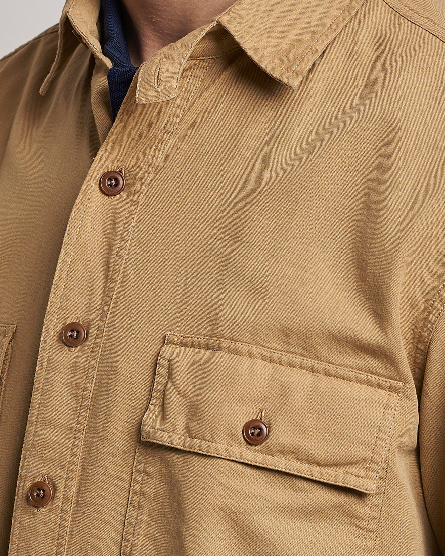 Mies | Kauluspaidat | Ralph Lauren Purple Label | Cotton Explorer Shirt Khaki