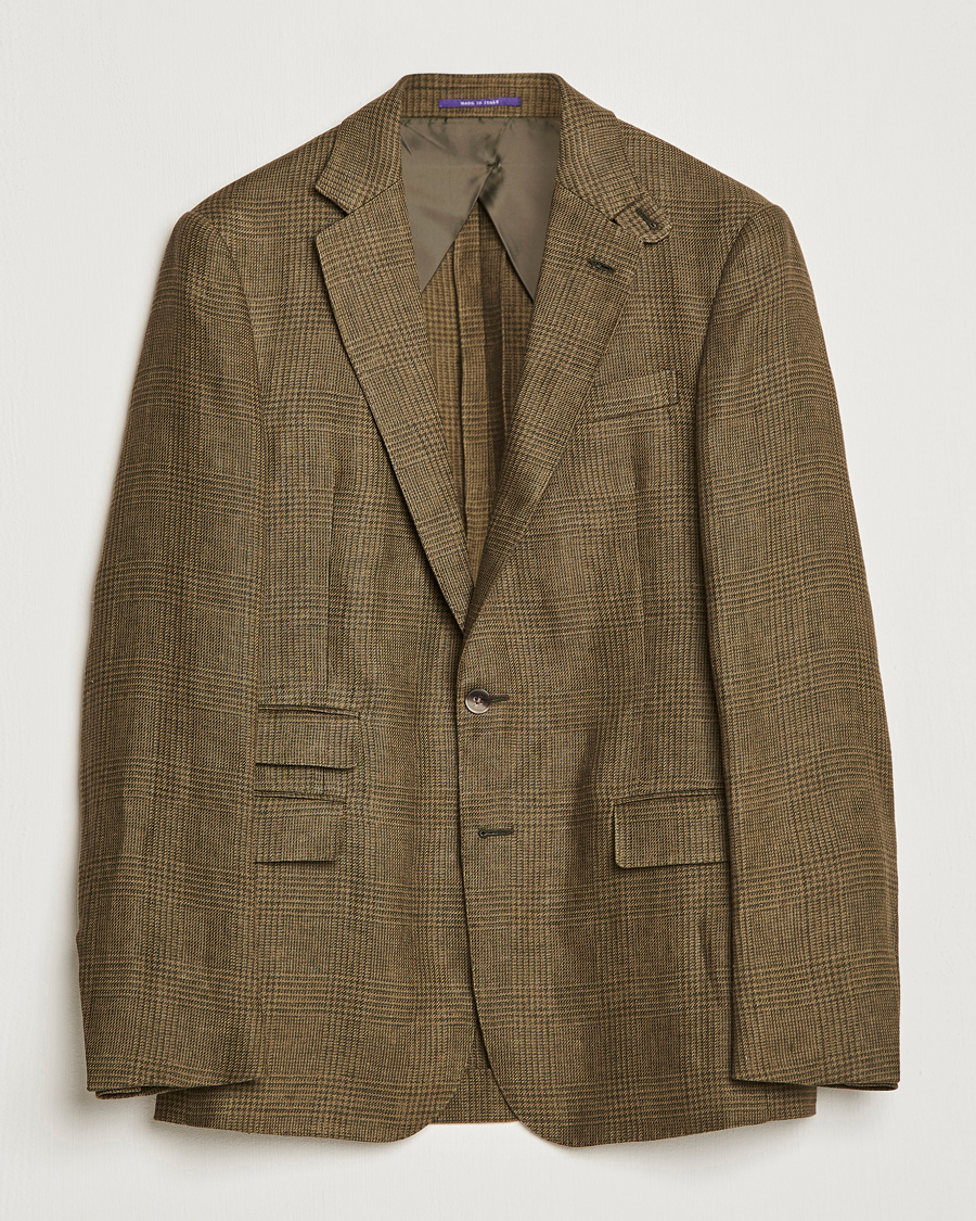 Mies | Takit | Ralph Lauren Purple Label | Herringbone Wool Jacket Sage Green