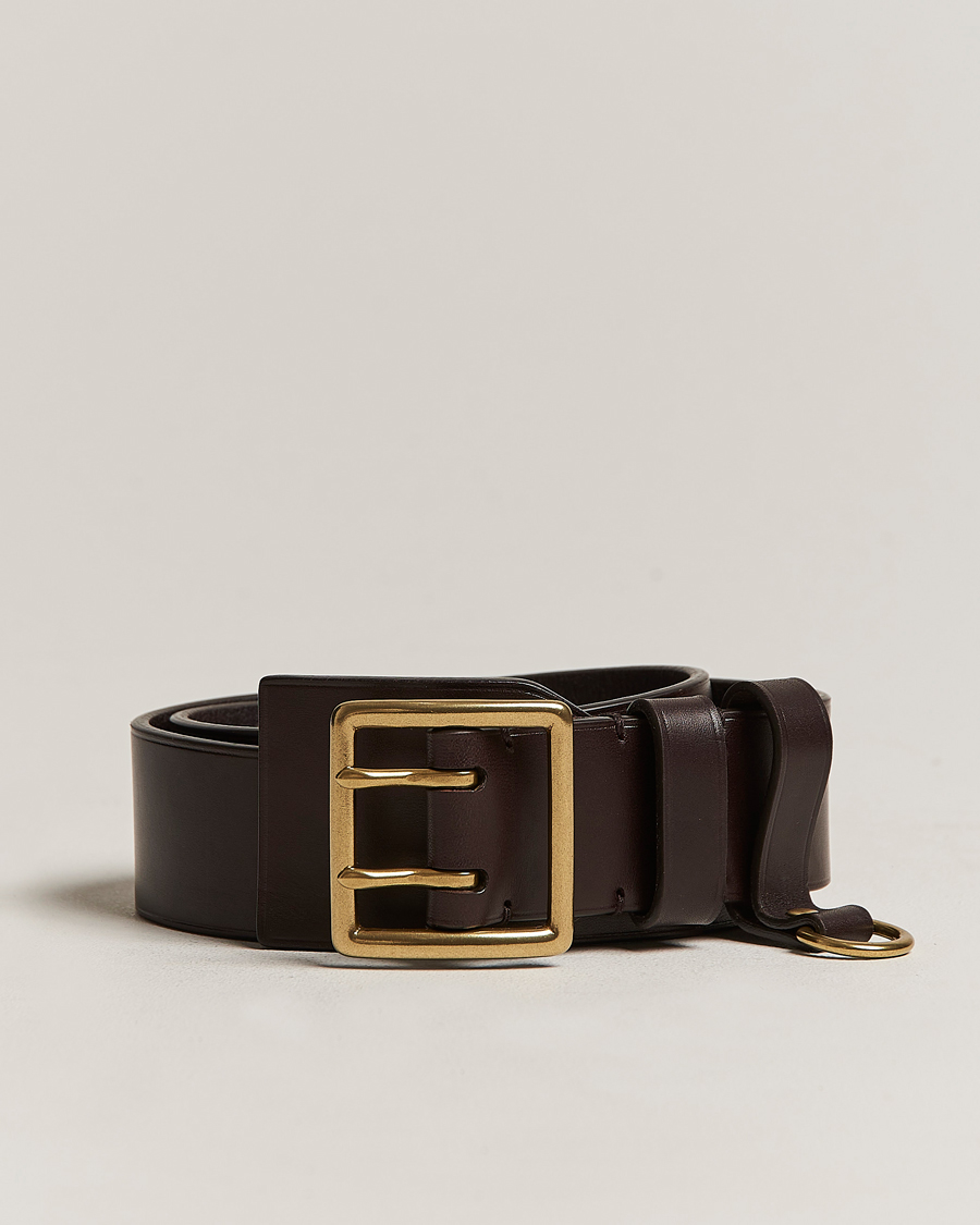 Mies | Ralph Lauren Purple Label Vachetta Leather Belt Dark Brown | Ralph Lauren Purple Label | Vachetta Leather Belt Dark Brown