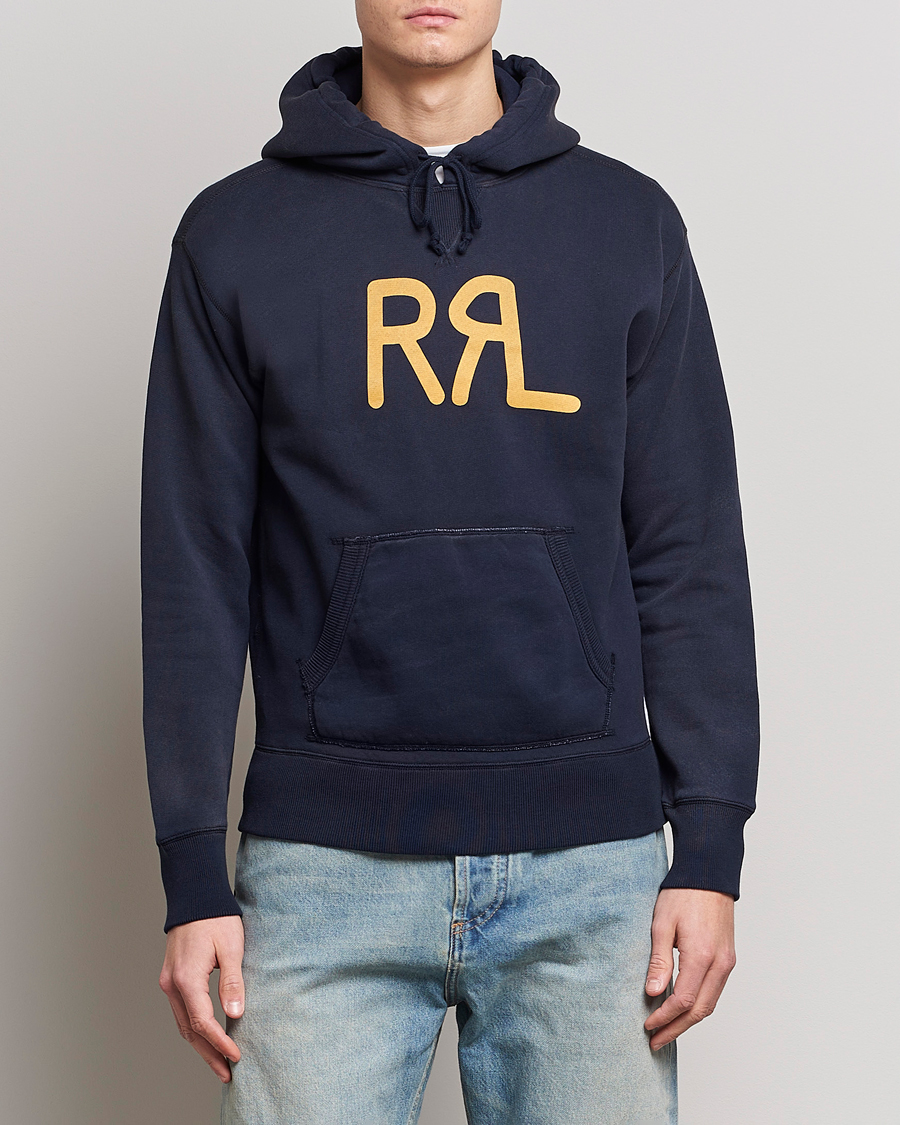 Mies | American Heritage | RRL | Hooded Pullover Faded Navy