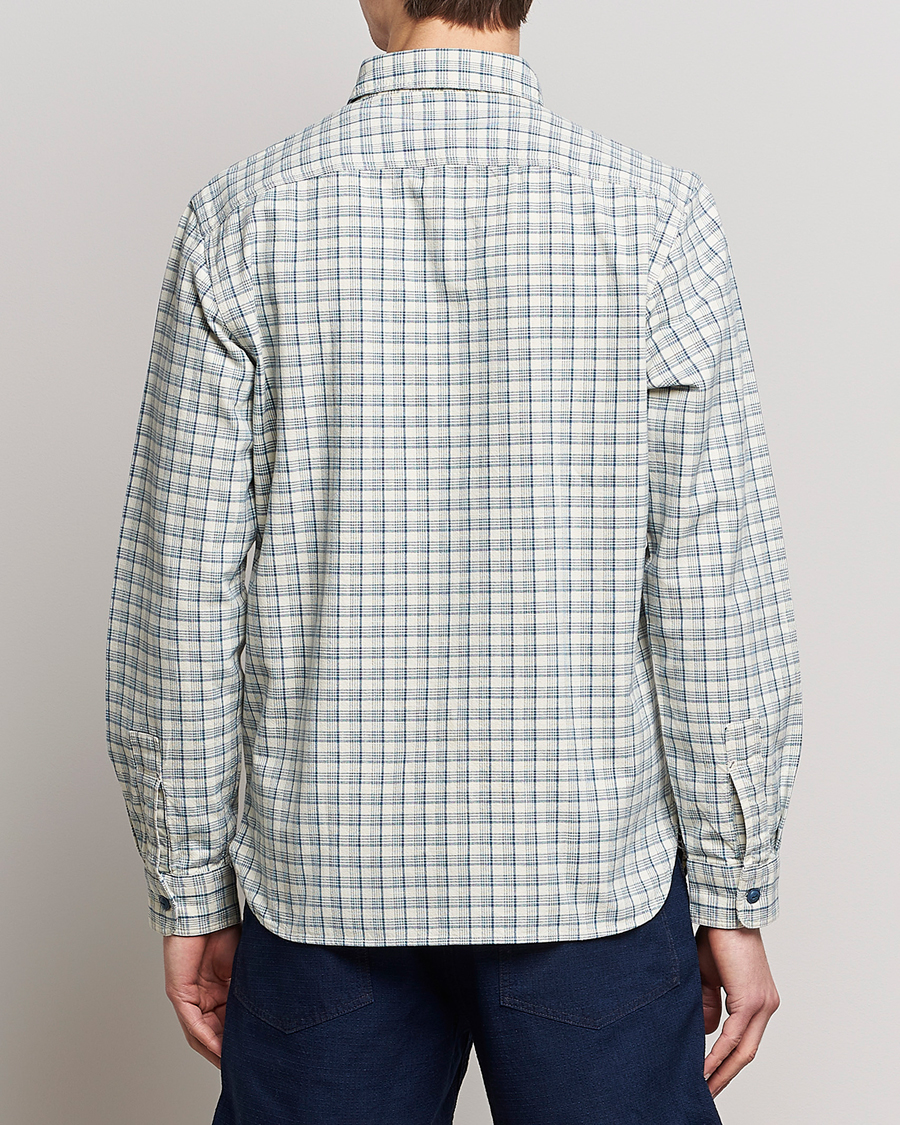 Mies | Kauluspaidat | RRL | Alaska Overshirt Cream/Blue