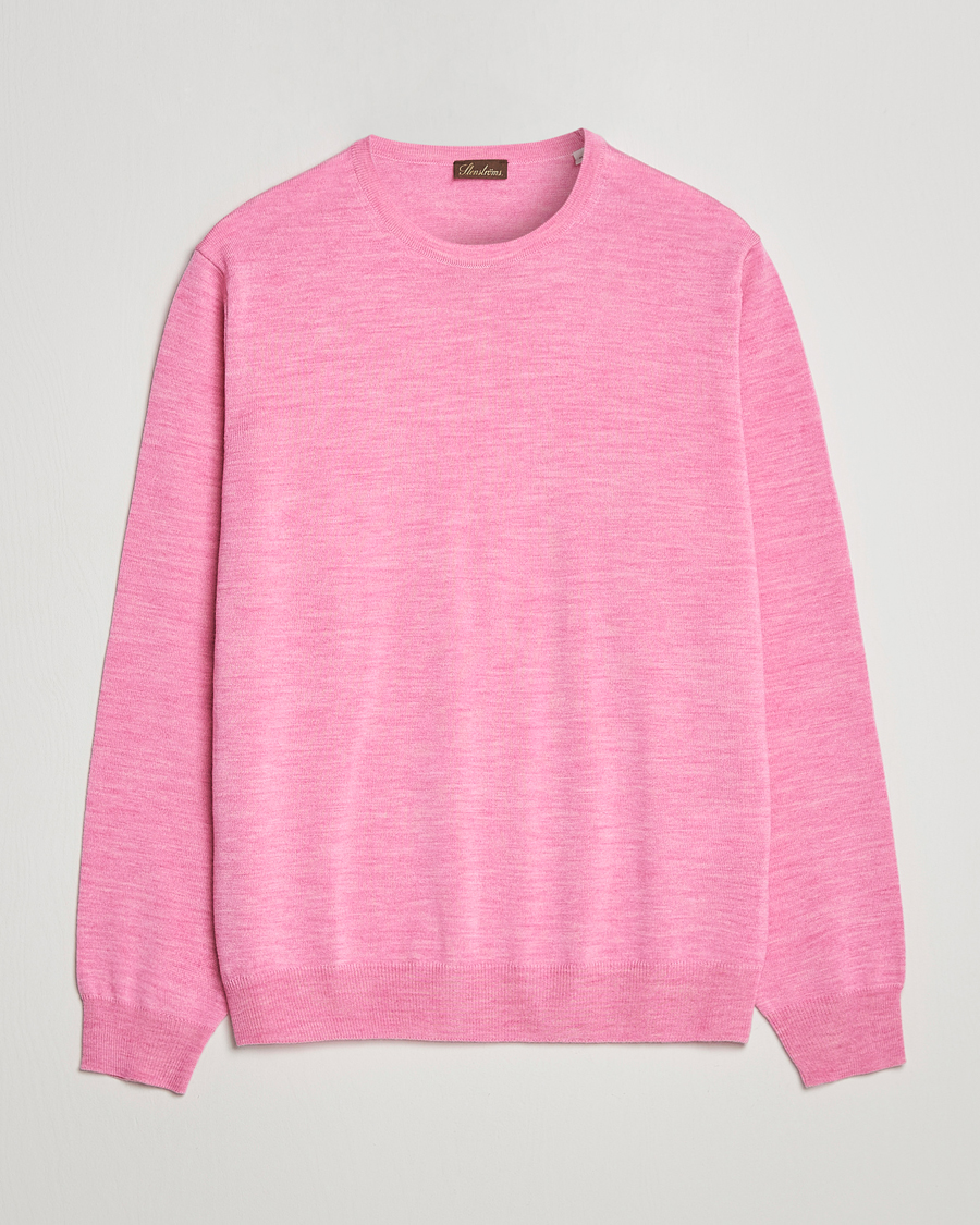 Mies | Puserot | Stenströms | Merino Crew Neck Pink