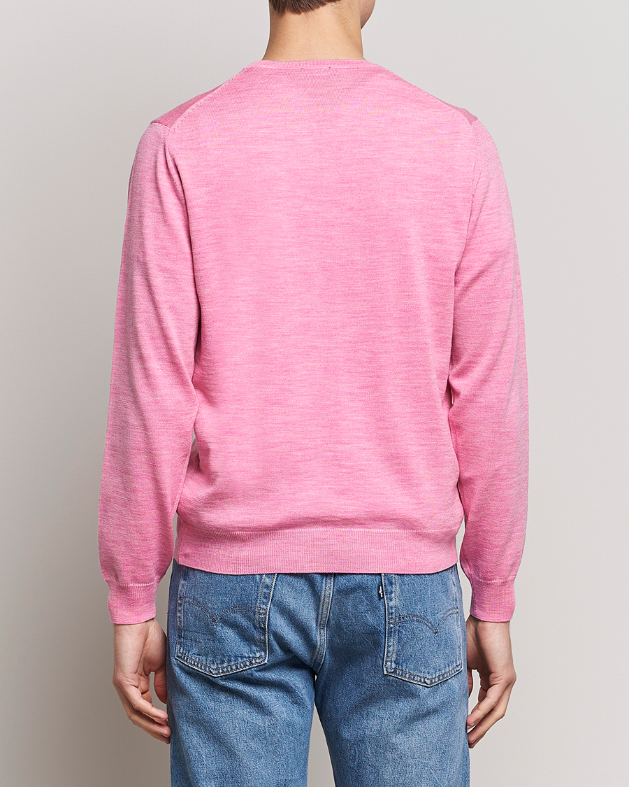Mies | Puserot | Stenströms | Merino Crew Neck Pink