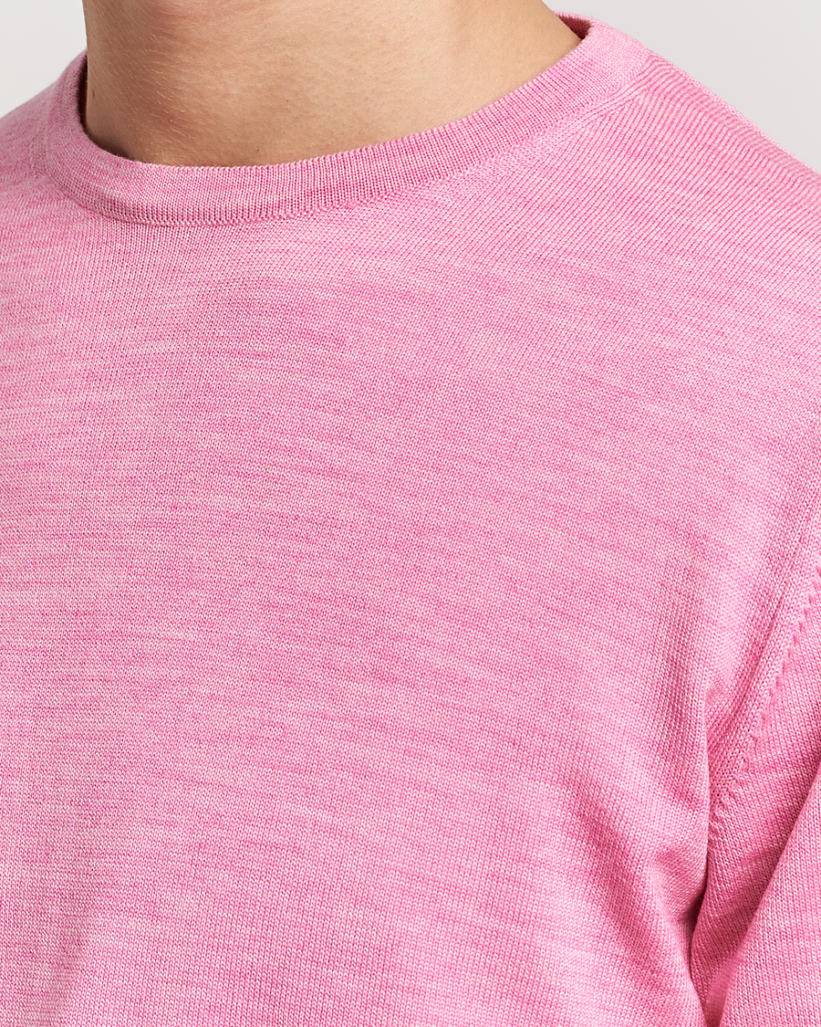 Mies | Puserot | Stenströms | Merino Crew Neck Pink