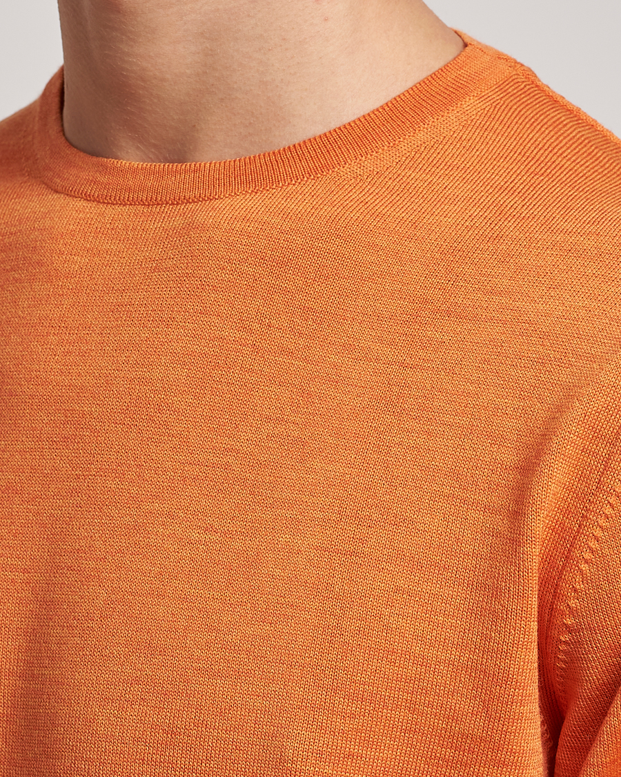 Mies | Puserot | Stenströms | Merino Crew Neck Orange