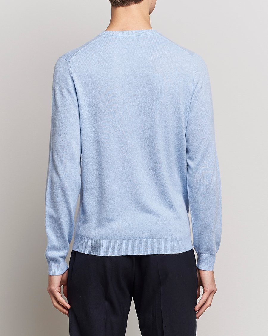 Mies | Puserot | Stenströms | Cashmere Crew Neck Light Blue