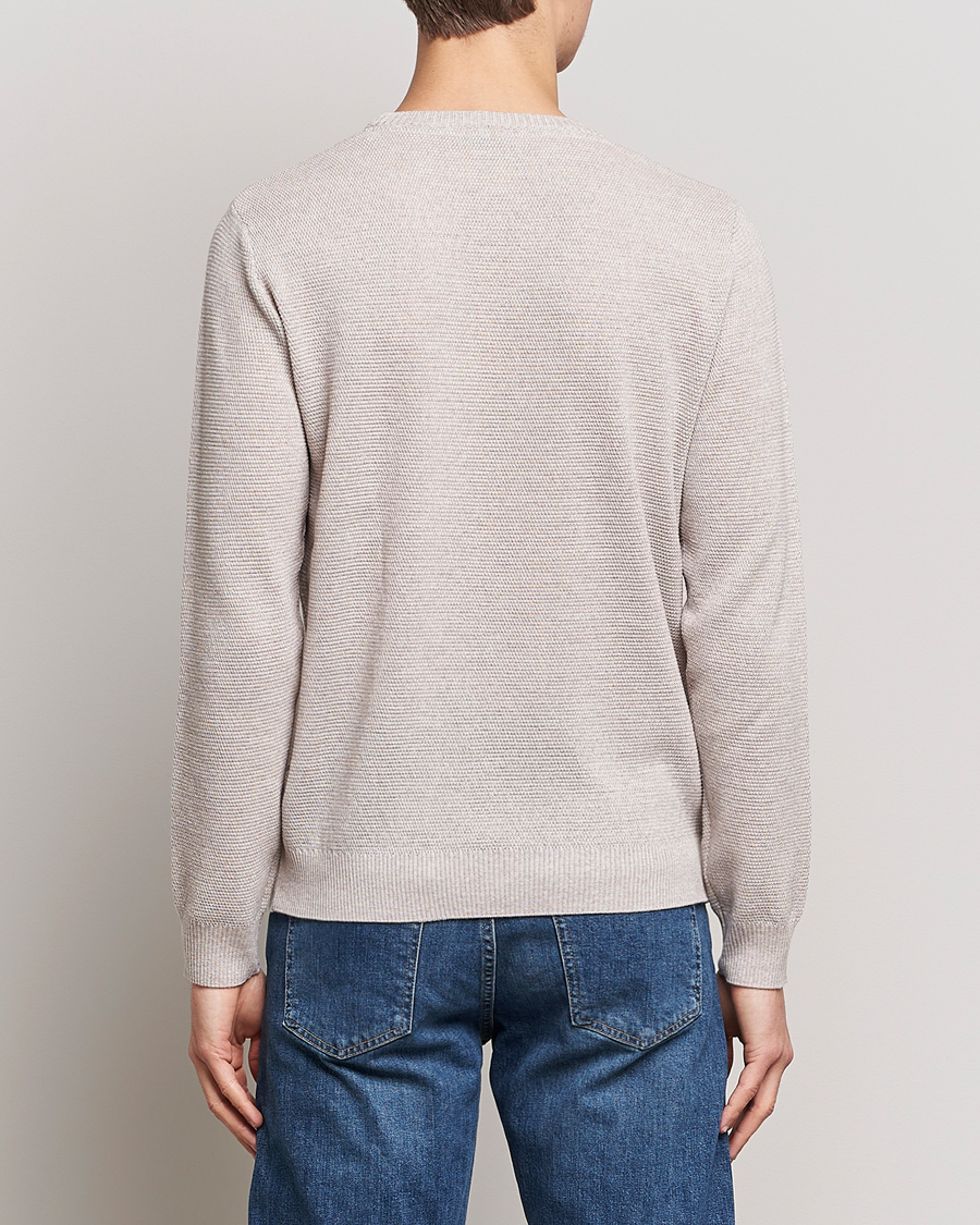 Mies | Puserot | Stenströms | Textured Merino Crew Neck Beige