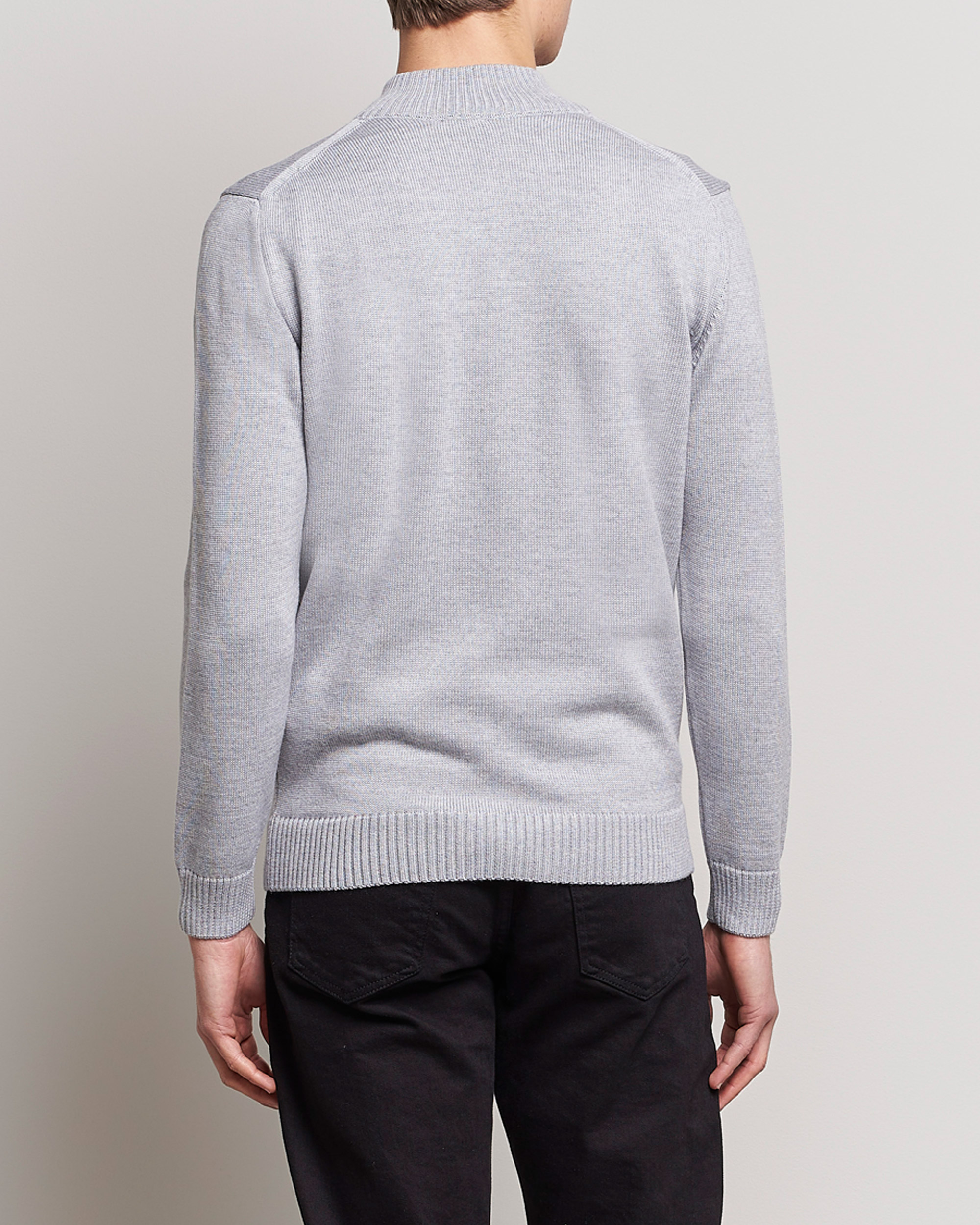 Mies | Puserot | Stenströms | Chunky Merino Full Zip Light Grey