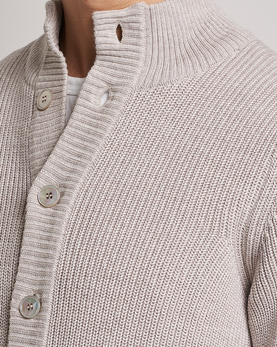 Mies | Puserot | Stenströms | Heavy Merino Cardigan Beige