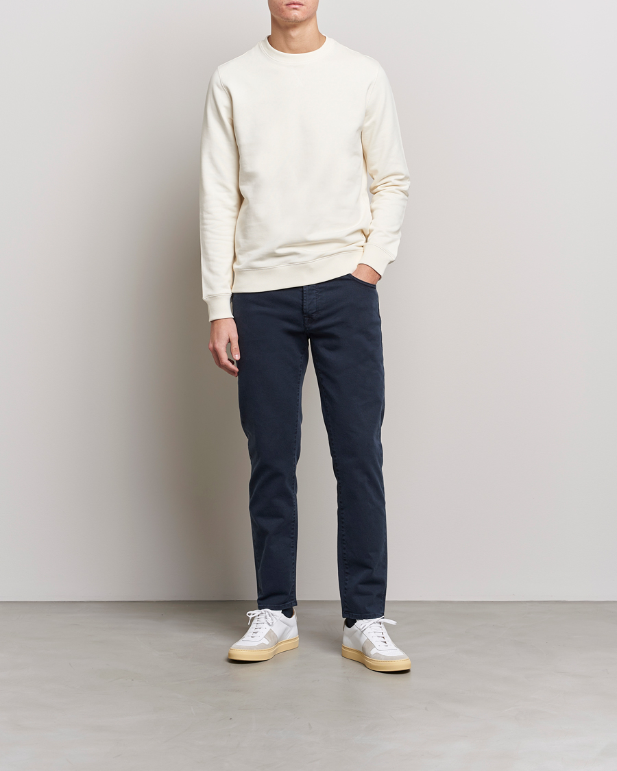 Mies | Puserot | Stenströms | Cotton Collage Crew Neck White