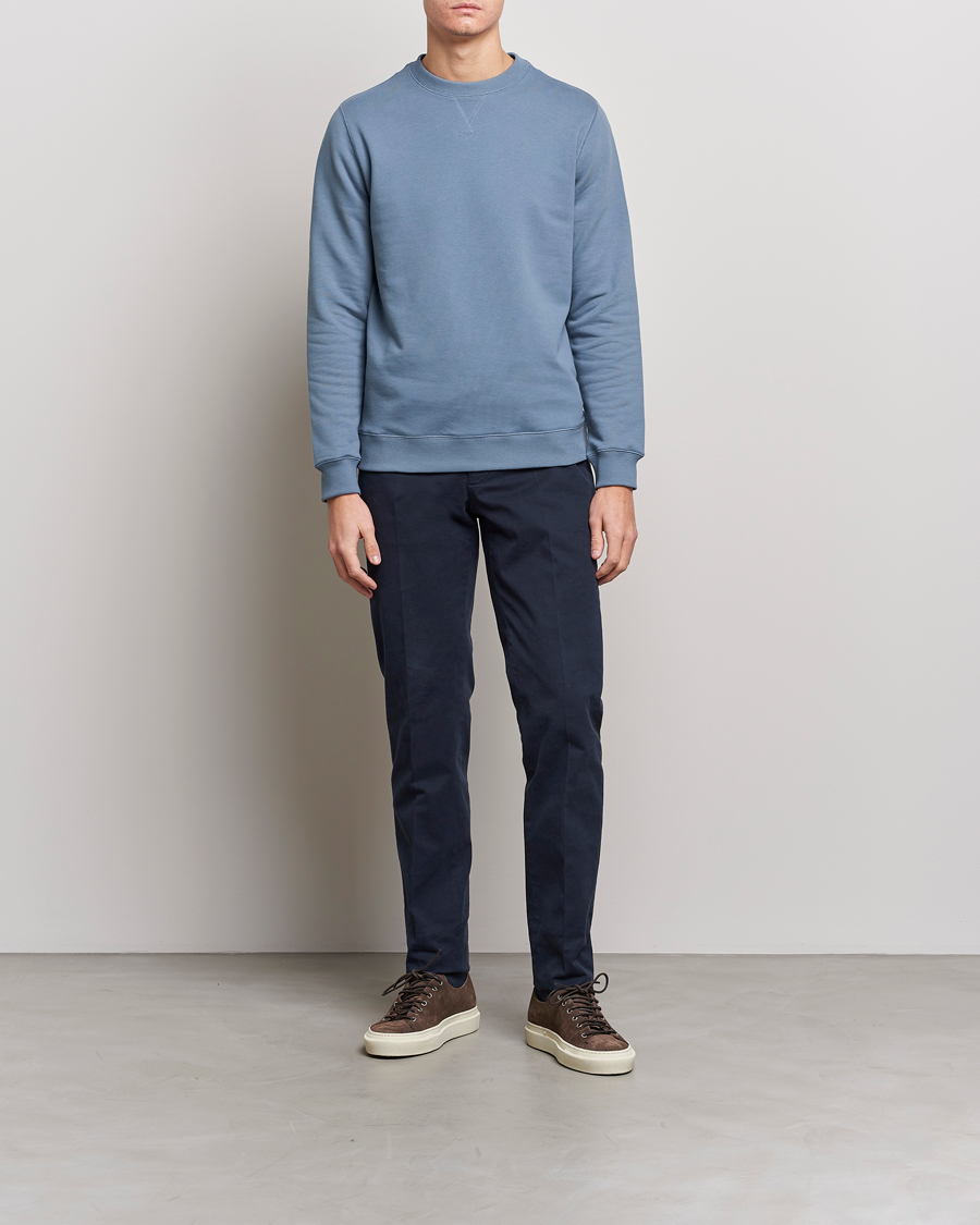 Mies | Puserot | Stenströms | Cotton Collage Crew Neck Blue