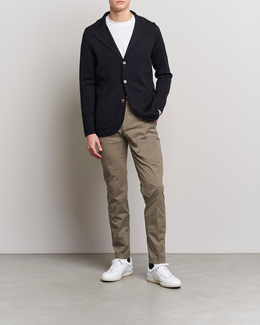 Mies | Pikkutakit | Stenströms | Milano Knitted Merino Blazer Navy
