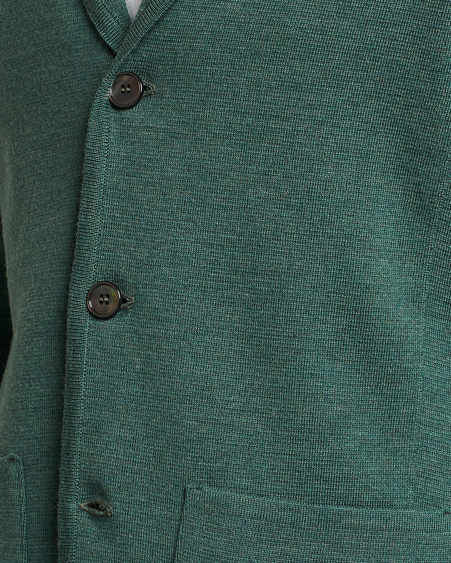 Mies | Pikkutakit | Stenströms | Knitted Merino Blazer Green
