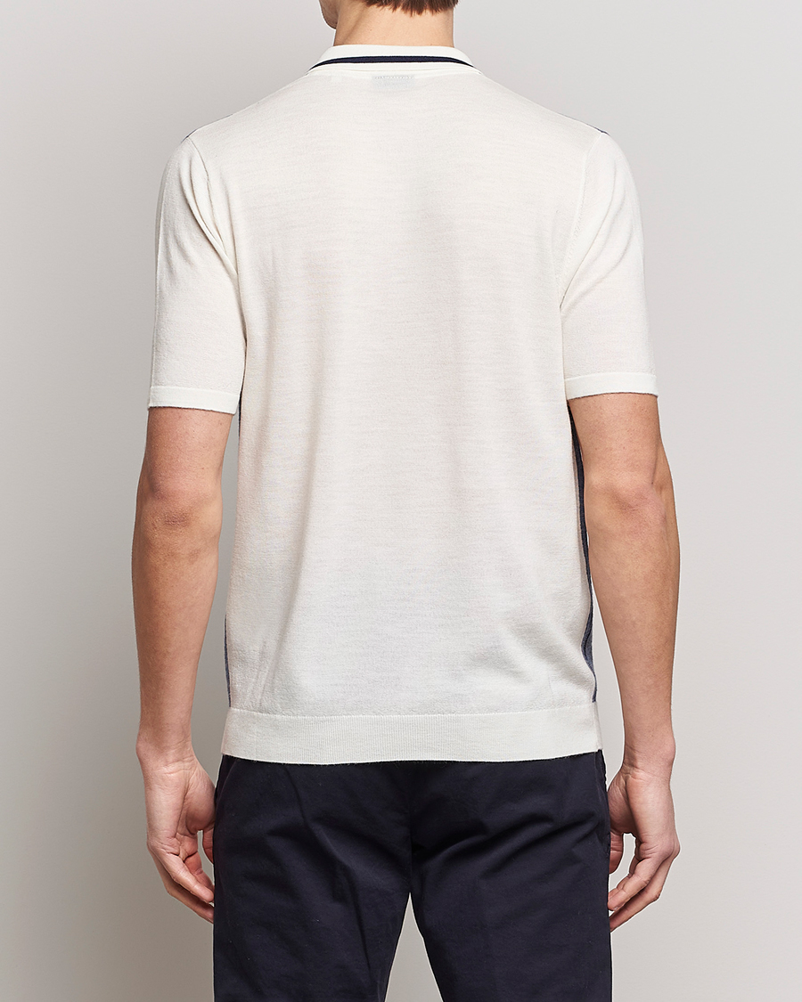 Mies | Kauluspaidat | Stenströms | Ripley Merino Striped Polo Shirt Blue