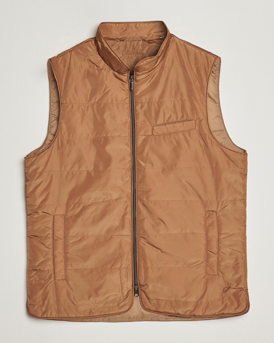 Mies | Ulkoliivit | Stenströms | Padded Nylon Vest Brown