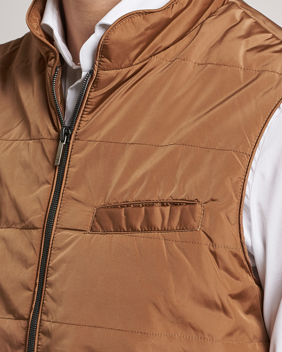 Mies | Ulkoliivit | Stenströms | Padded Nylon Vest Brown