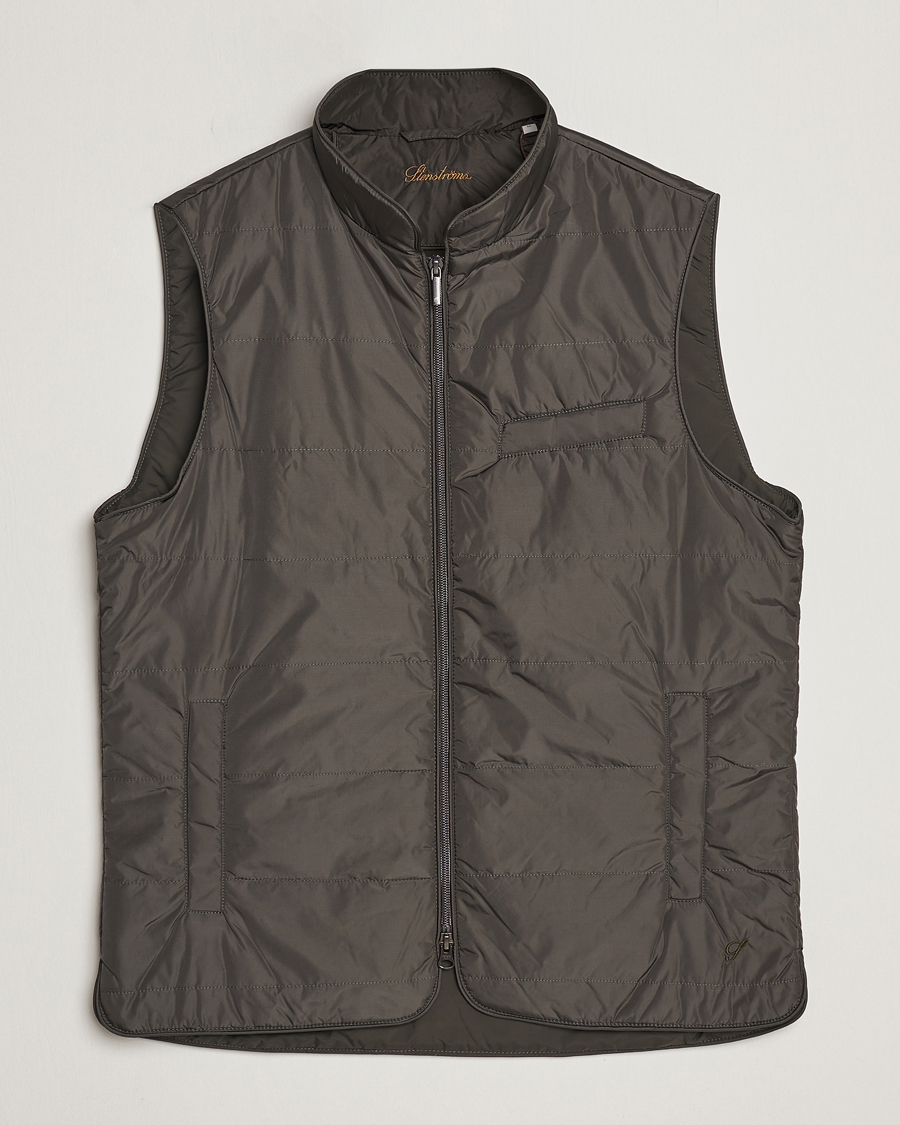 Mies | Ulkoliivit | Stenströms | Padded Nylon Vest Dark Green