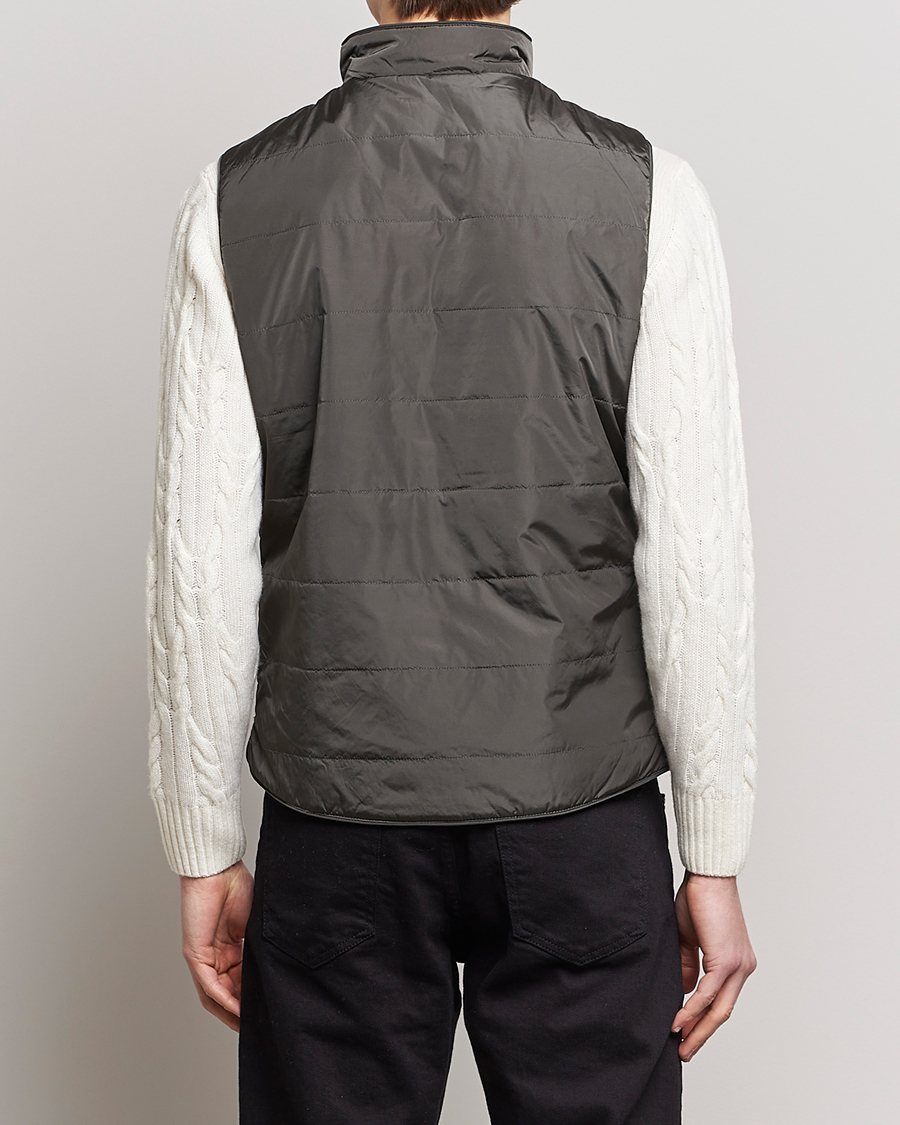 Mies | Ulkoliivit | Stenströms | Padded Nylon Vest Dark Green