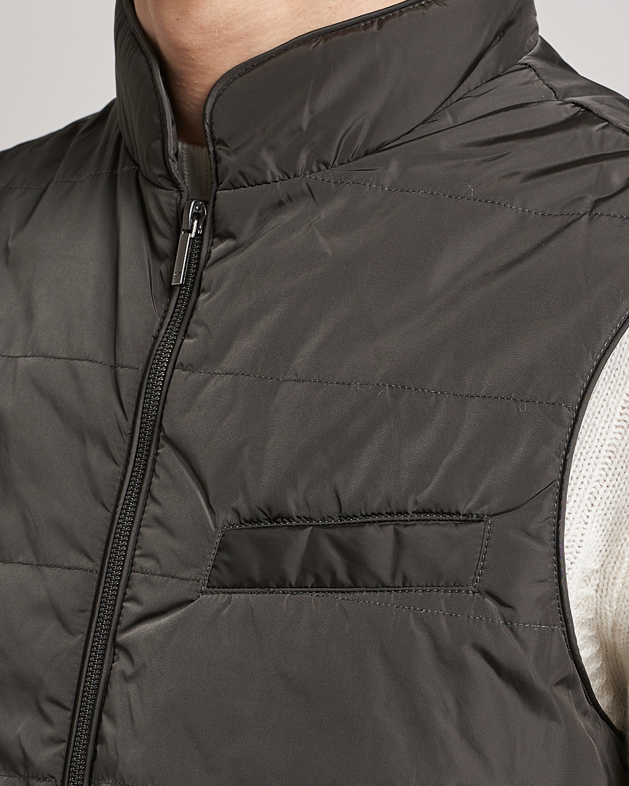 Mies | Ulkoliivit | Stenströms | Padded Nylon Vest Dark Green