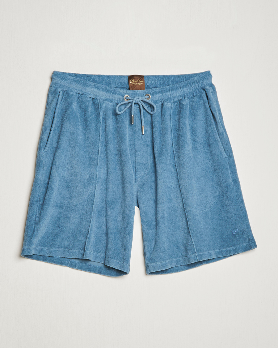 Mies | Shortsit | Stenströms | Terry Cotton Shorts Petrol Blue