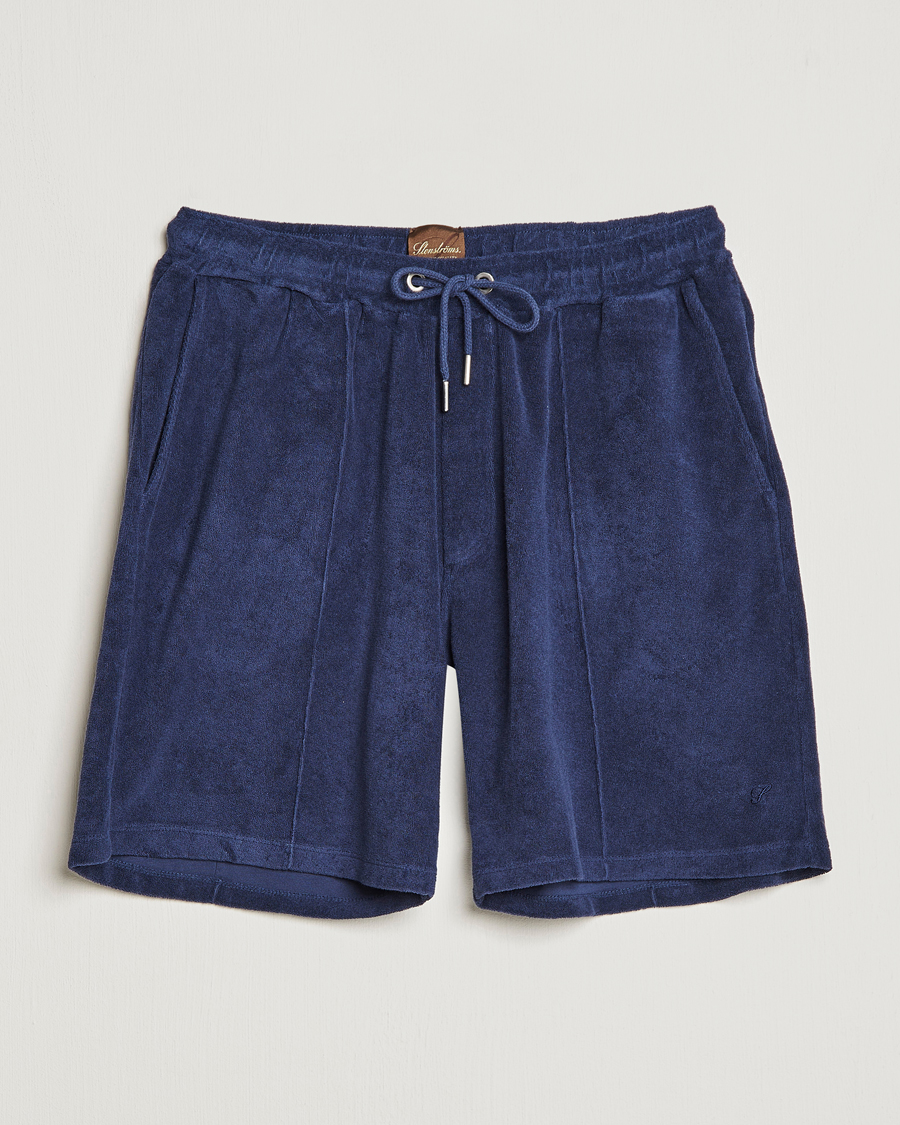 Mies | Shortsit | Stenströms | Terry Cotton Shorts Navy