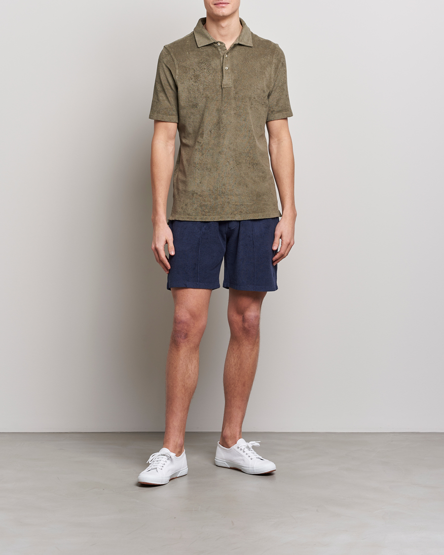 Mies | Shortsit | Stenströms | Terry Cotton Shorts Navy