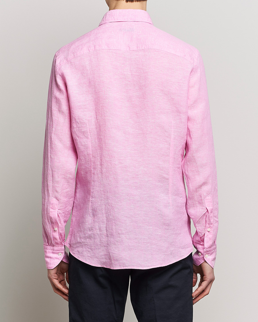 Mies | Kauluspaidat | Stenströms | Slimline Cut Away Linen Shirt Pink