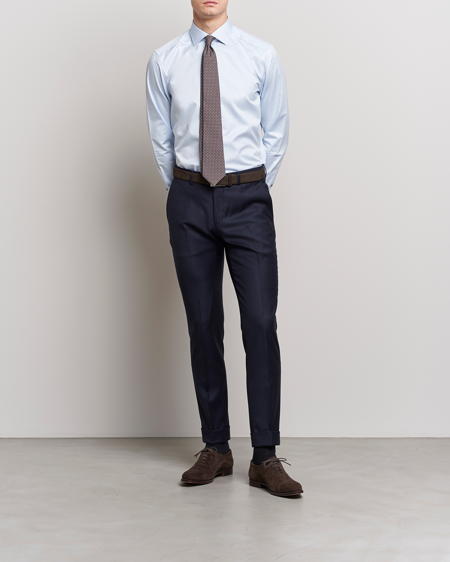 Mies | Kauluspaidat | Stenströms | Slimline Cut Away Contrast Shirt Blue