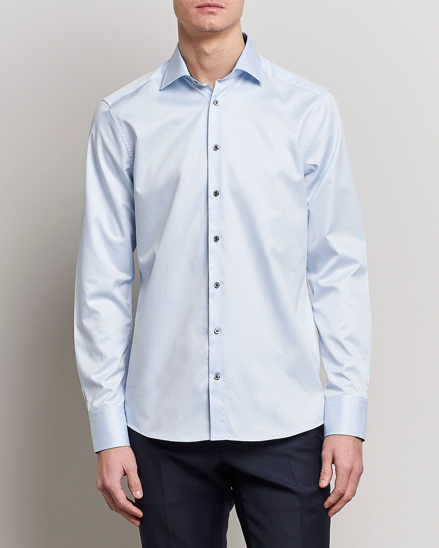 Mies |  | Stenströms | Slimline Cut Away Contrast Shirt Blue