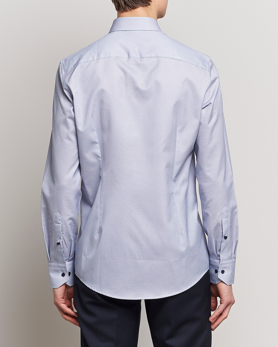 Mies | Kauluspaidat | Stenströms | Slimline Cut Away Micro Print Shirt Blue