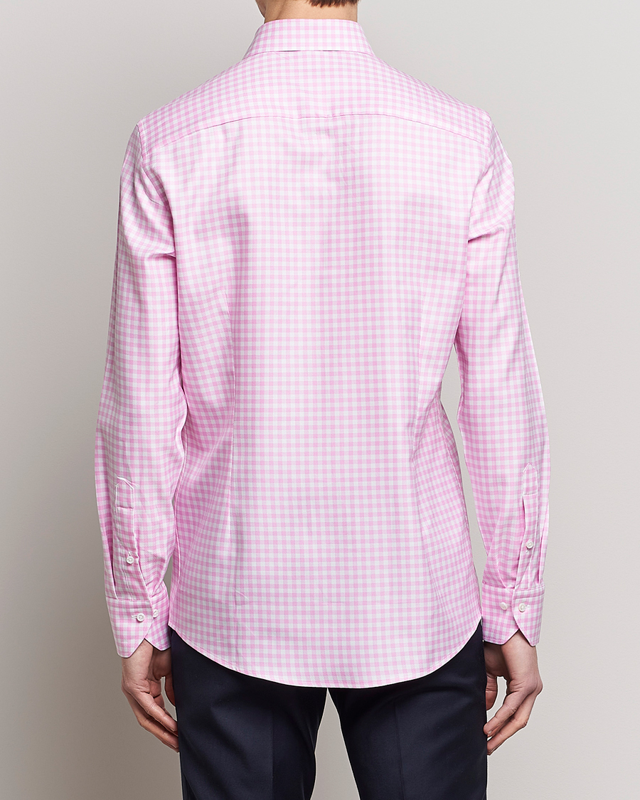 Mies | Kauluspaidat | Stenströms | Slimline Checked Cut Away Shirt Pink