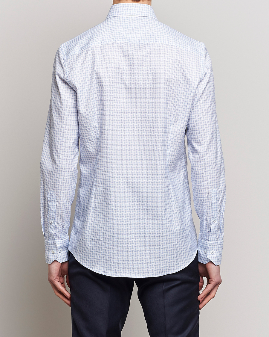Mies | Kauluspaidat | Stenströms | Slimline Cut Away Micro Print Shirt Blue