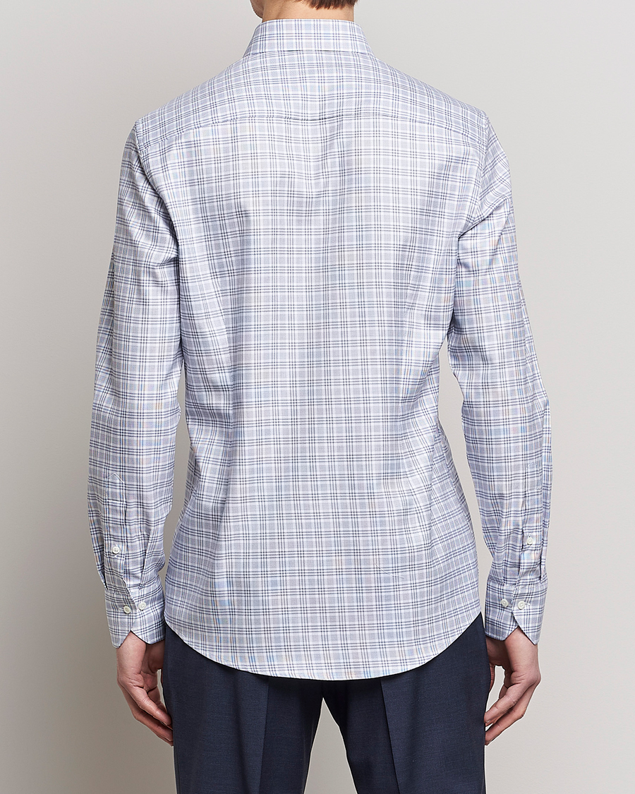 Mies | Kauluspaidat | Stenströms | Slimline Cut Away Multicheck Shirt Blue