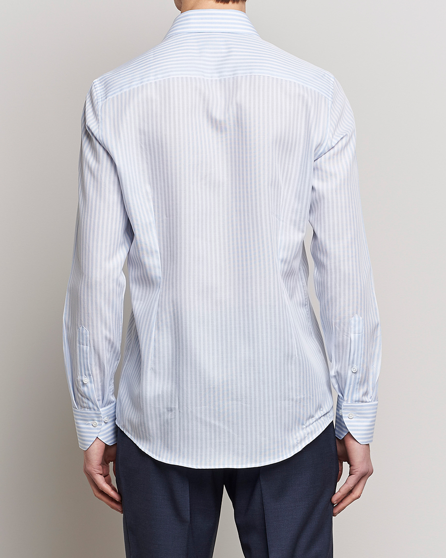 Mies | Kauluspaidat | Stenströms | Slimline Cut Away Structure Striped Shirt Blue