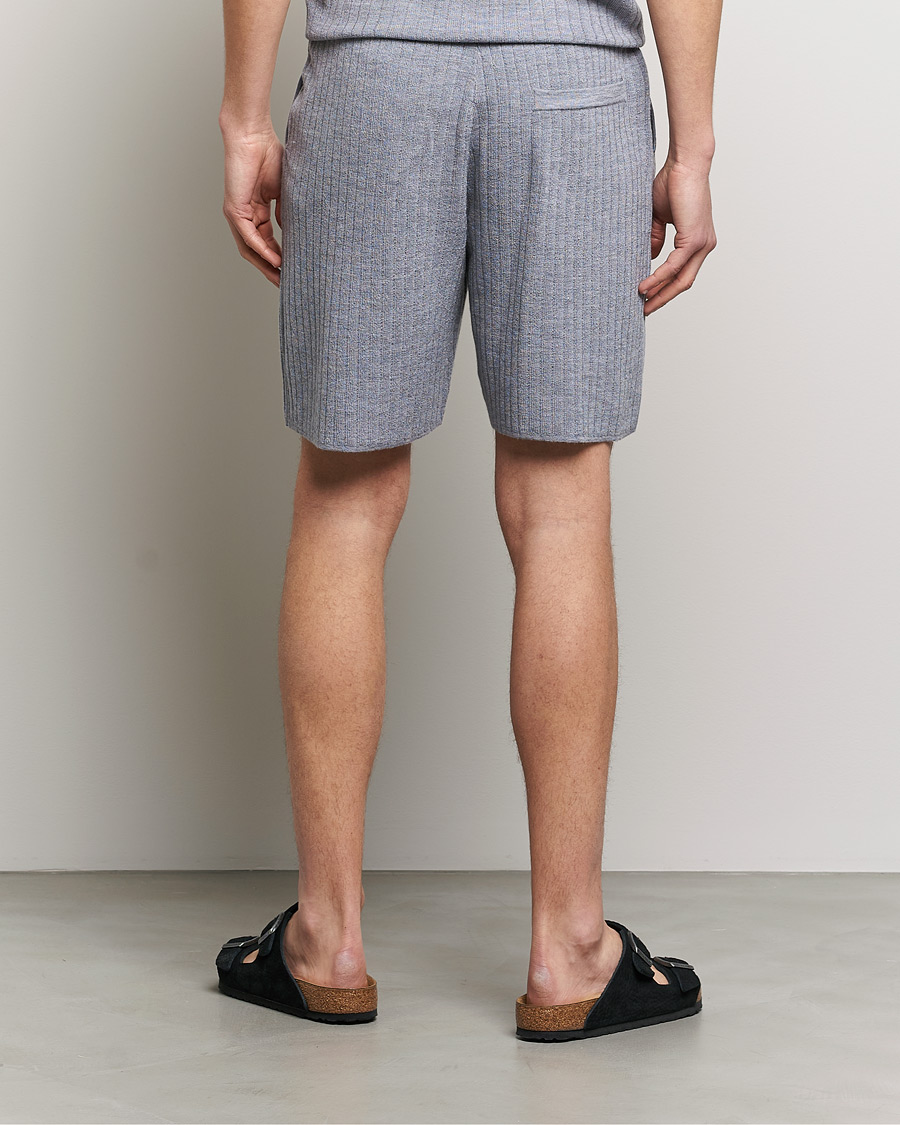 Mies | Shortsit | Stenströms | Merino/Lyocell Ribbed Shorts Grey