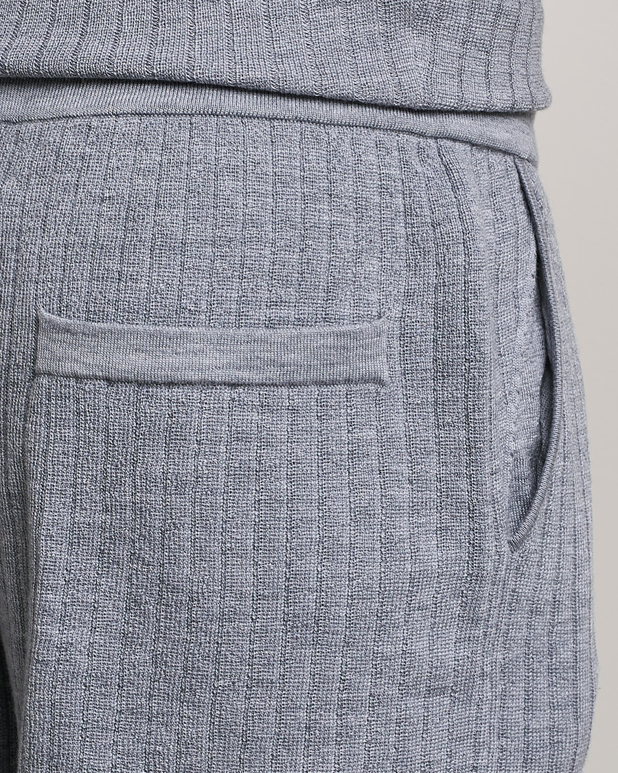 Mies | Shortsit | Stenströms | Merino/Lyocell Ribbed Shorts Grey