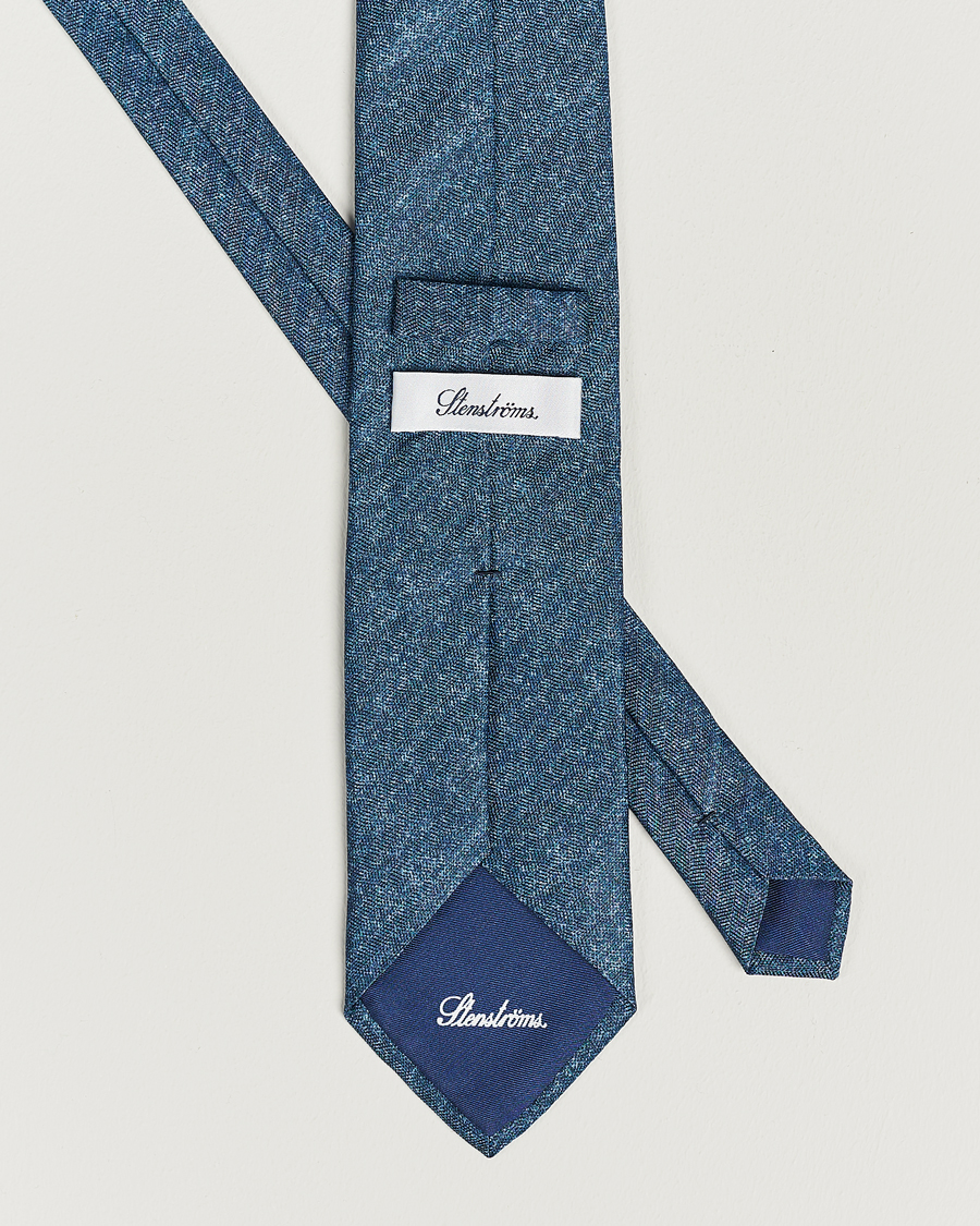 Mies | Stenströms Silk/Linen Tie Navy | Stenströms | Silk/Linen Tie Navy