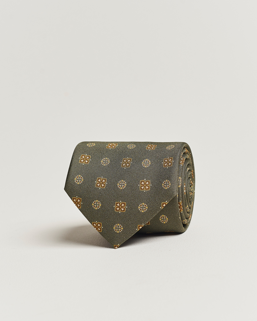 Mies | Stenströms Printed Silk Tie Grey | Stenströms | Printed Silk Tie Grey